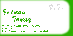 vilmos tomay business card